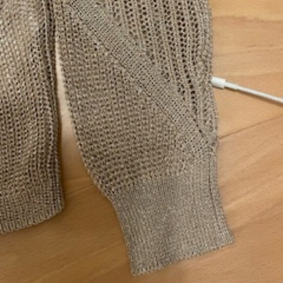 Morgan de Toi - NWT Openwork long-sleeved cardigan gold yellow women in  Medium - Picture 8 of 9